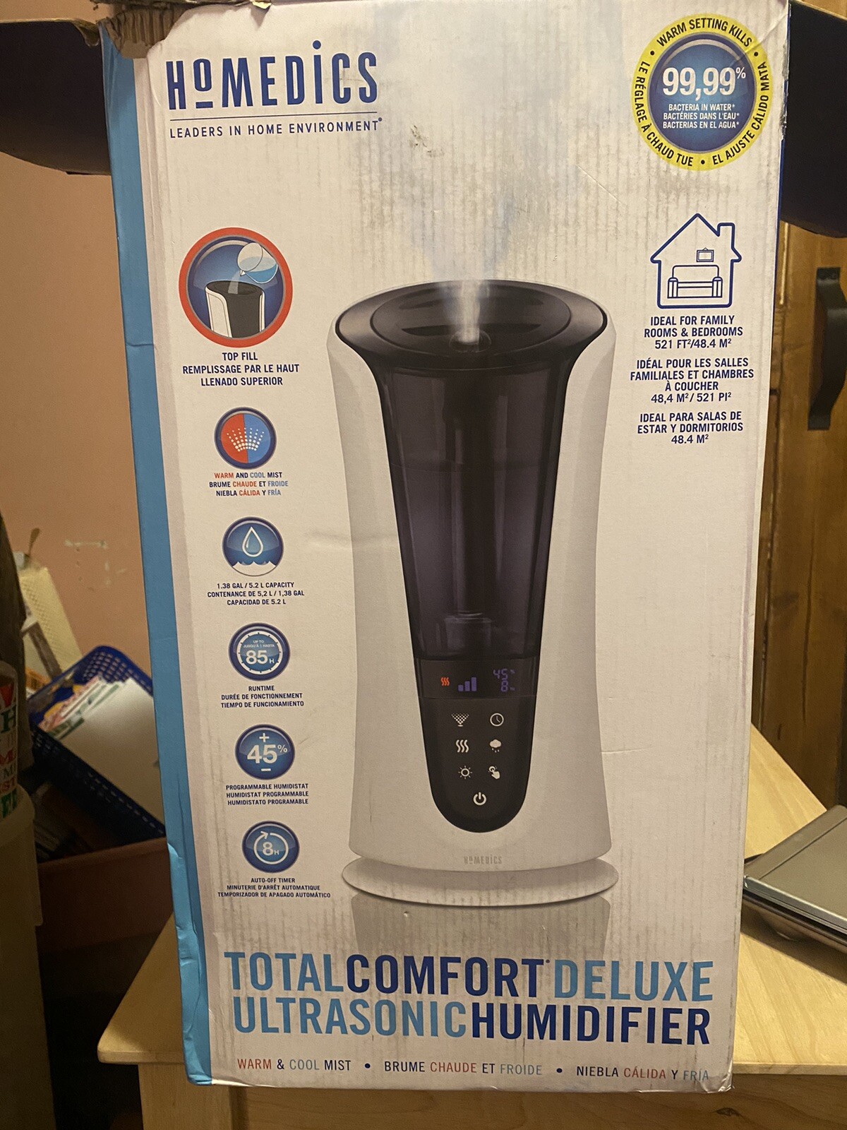 HoMedics TotalComfort Deluxe Ultrasonic Warm or Cool Mist Humidifier | eBay