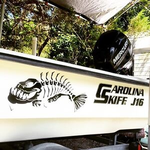 carolina classic boat logo decals - set of 2 any color!