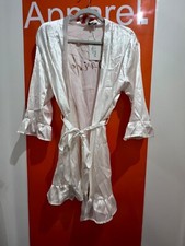 In The Style Hen Do White Bride Dressing Gown, Size 14, New With Tag, B32, 12022