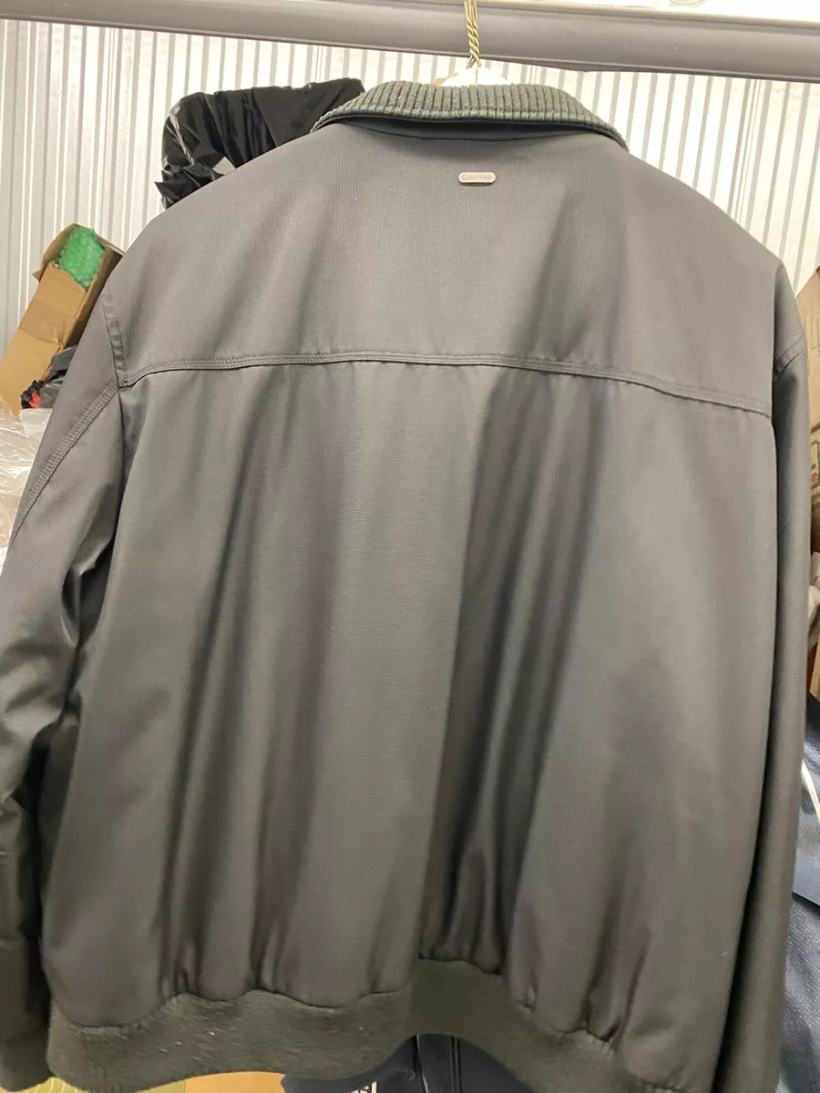 Men’s Calvin Klein Black Full Zipper Jacket Coat XL RN# 54163