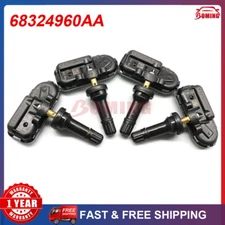 4x New Tire Pressure Sensor TPMS For Jeep Cherokee RAM 1500 2500 3500 68324960AA