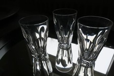 3 Stück alte Schnapsgläser Whiskygläser mit Schälschliff Kristallglas