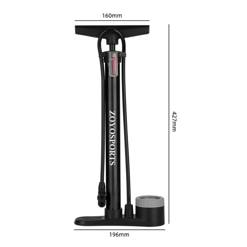 Cycling Mountain Bike Foot Floor Pump Gauge & 160 PSI Fits Presta Schrader - Picture 8 of 8