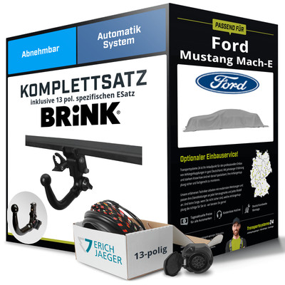 Für FORD Mustang Mach-E Typ CGW Anhängerkupplung abnehmbar +eSatz 13pol 20- NEU