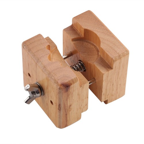Professional Wooden Watch Case Holder Block Vise Clamp Movement Repair Wa