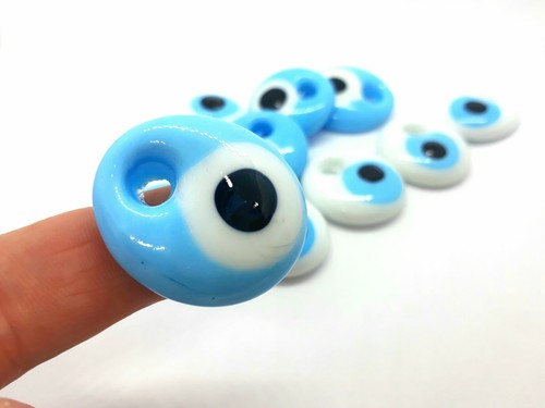 Handmade Evil Eye Charms - 5 Pcs Lampwork Evil Eye Glass Beads Decoration Home - Picture 2 of 7