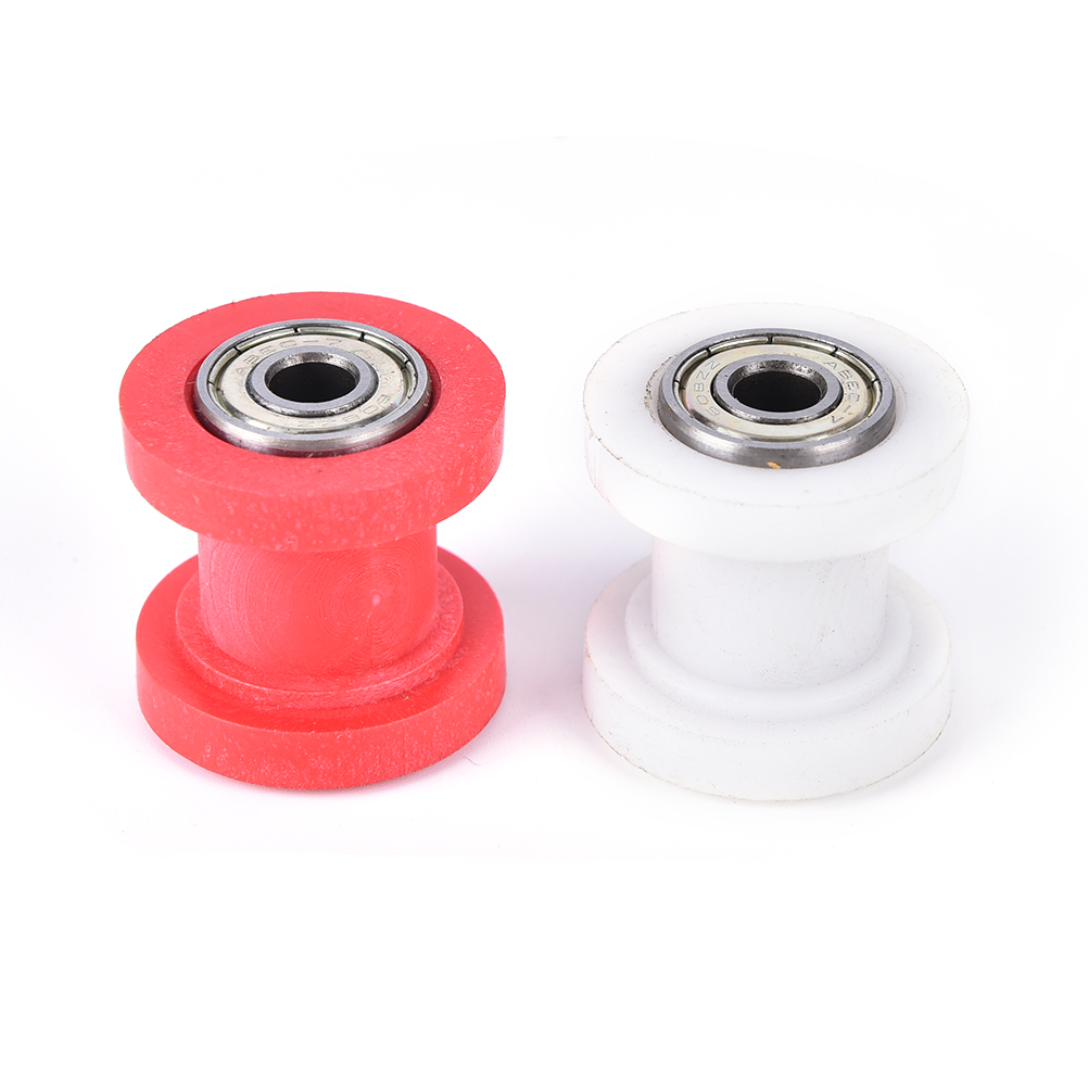 Fydun Rullo Tendicatena In Nylon Per Moto, Pit Bike E ATV – Diametro 10mm – Colore Rosso - 2