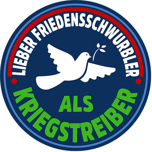 Lieber Friedensschwurbler als Kr Button Anstecker Aufkleber Auto-Magnet Aufnäher - Bild 5 von 5