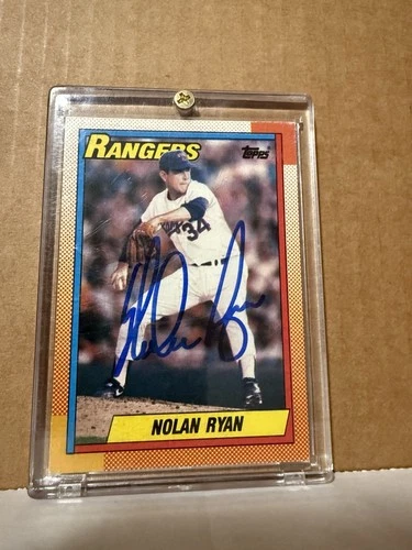 1990 Topps - Nolan Ryan Autographed Baseball Card