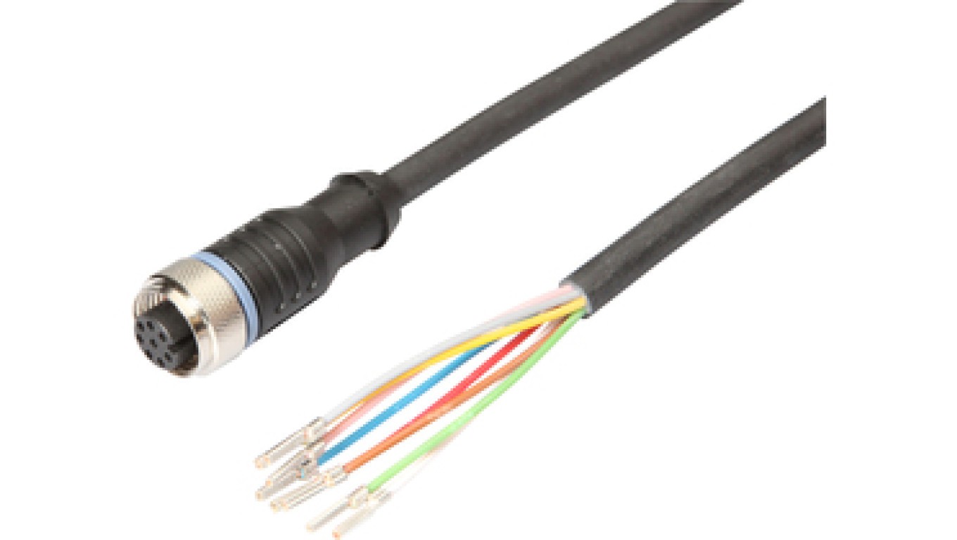 Interconnect Cable Straight Female M12 8-PIN PUR 5m VK500A25