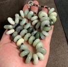 Huge hand knot  jade necklace/24" length/ Gorgeous  (t322b-w6)