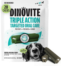 Dental Chews for Dogs, Triple Action Dental Dog Treats for Medium Breeds, Clinic