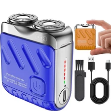 Double Ring Pocket travel Shaver Mini Men Shaver Portable Beard Razor USB-C