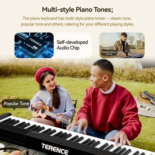 V30 Digital Piano 88 Key Weighted Keyboard, Full Size Piano Keyboard with 2X5... - Picture 3 of 8