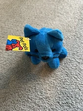 RARE Petco Plush Pals - 7” BLUE MEWS, Plush Stuffed Blue Kitty Novelty Item