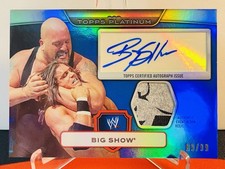 2010 Topps Platinum WWE Big Show Auto /99 Relics Blue #37 Paul Wight AEW WCW