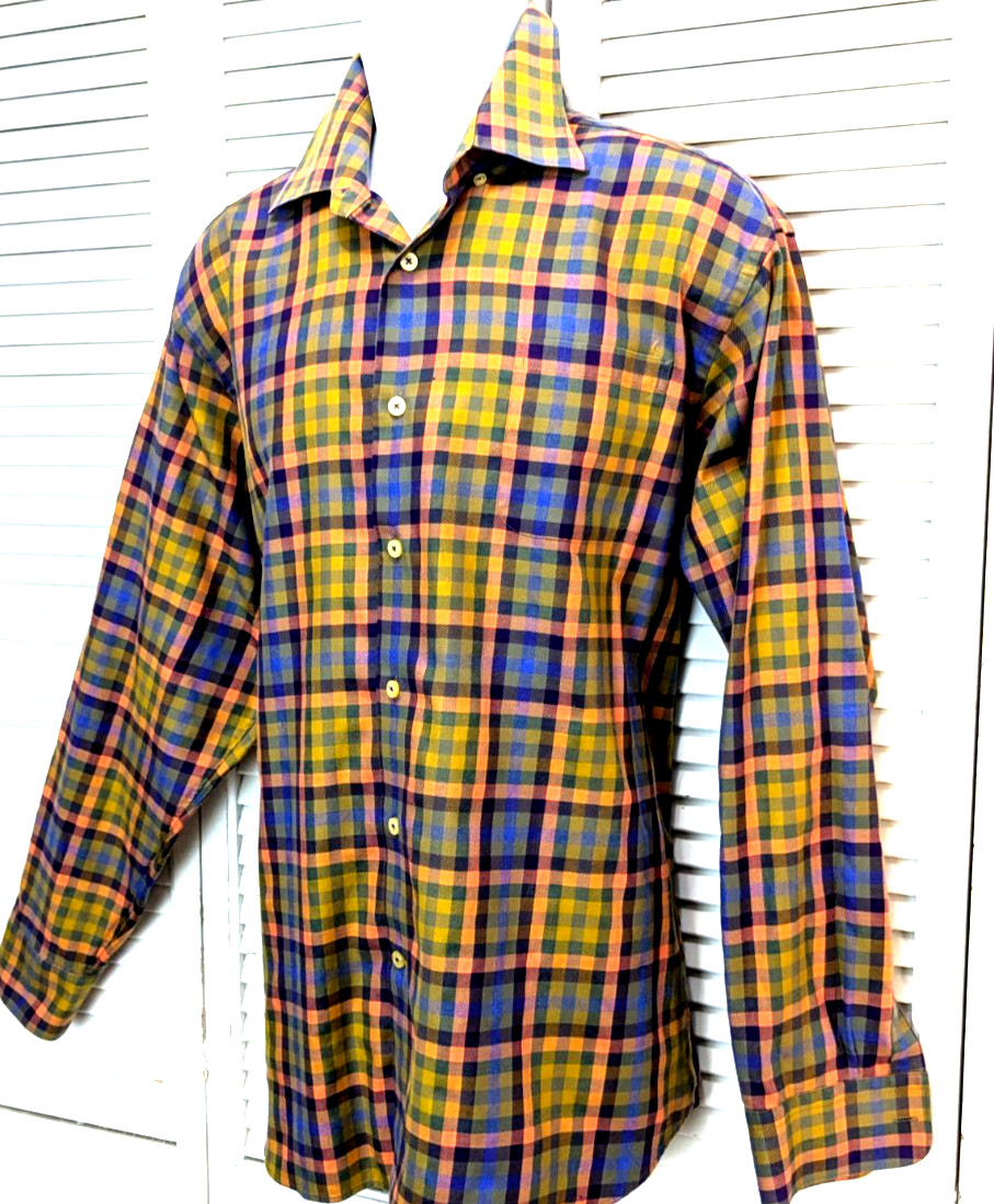 Robert Talbott Button down Long Sleeve Shirt Larg… - image 3