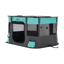 Foldable Soft Fabric Puppy Playpen Tent Portable Travel Dog Crate Cat Cage W Bag