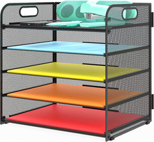 Letter Tray Paper Organizer 5-Tier Desk Organizer File Organizer Paper Holder wi