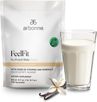 Arbe Feelfit Pea Protein Shake - Daily Supplement Powder, Vegan Protein