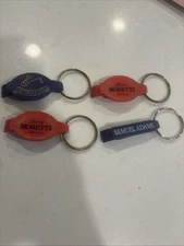 Vintage Bottle Opener Keychain Lot of 4 St. Pauli Girl, Moretti, Sam Adams