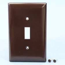 Pass and Seymour SPJ1 Brown 1-Gang Thermoset Switch Wallplate Cover Junior-Jumbo
