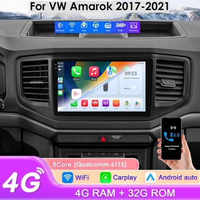 9"Per VW Amarok 2017-2021 DAB+ Autoradio Navigatore GPS Bluetooth 5.4 Android 14 DSP