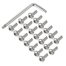 M8x20mm Torx Security Machine Screw 20pcs Pan Head Screws with T40 L-Type Wrench