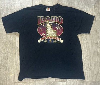 Vintage Y2K Idaho Gem State T-Shirt Mens XL Fits Large Fruit of the Loom Tee