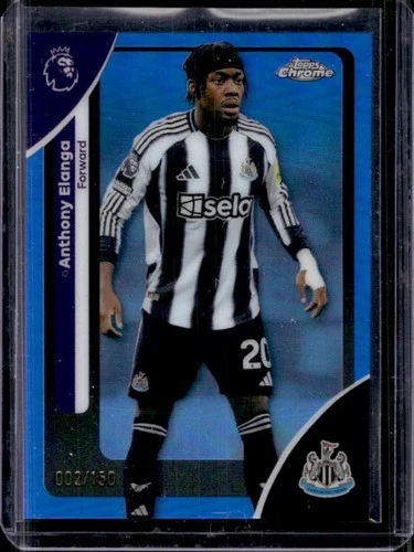 2026 Topps Chrome Premier League Anthony Elanga Blue Refractor #/150 Newcastle