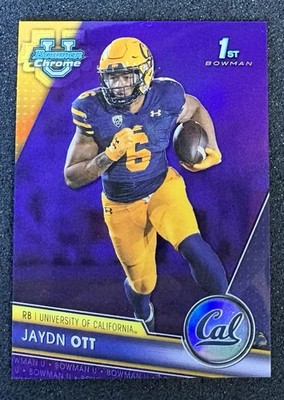 Jaydn Ott 2023 Bowman University Chrome #52 Purple Refractor /399 Chiefs (RC)