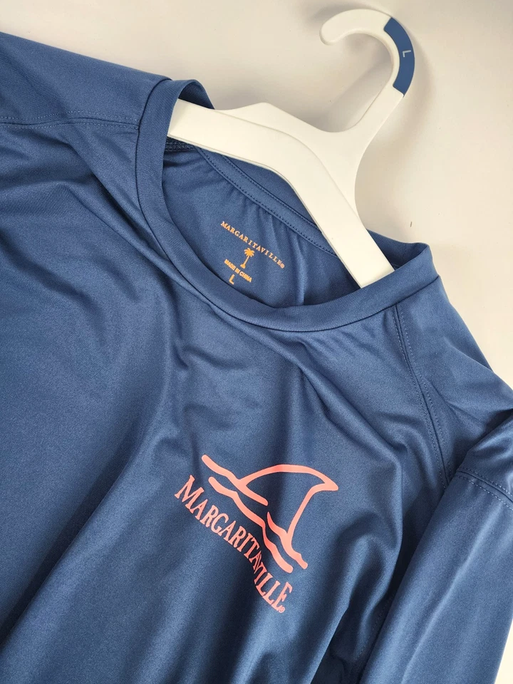 Margaritaville Men's L Navy Sun tee long sleeve Brand New W/tags MSRP $30.00 - Image 2 of 4