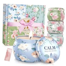 Scented Candles Set, 17.6 oz Pack Home Scented Candles, 100-120 Hours Candle 4