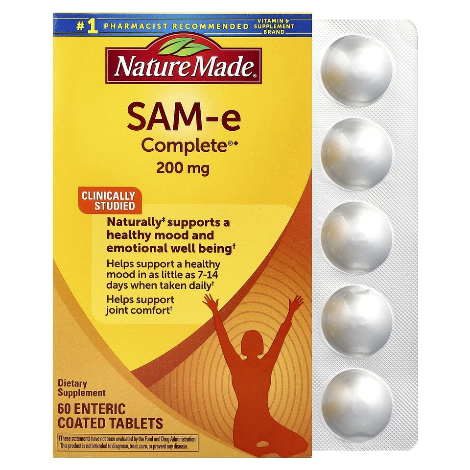 SAM-e Complete®, 200 mg, 60 Enteric Coated Tablets
