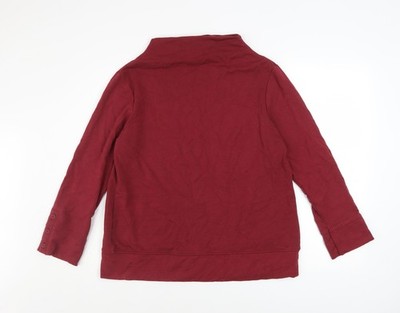 Thought Damen roter Langarm Pullover Sweatshirt Gr. 14 Viskosemischung