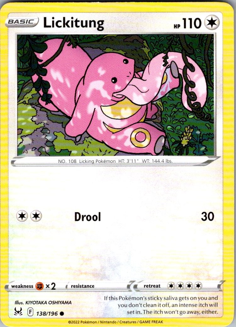 Lickitung Lost Origin 138/196 Common Pokemon Near Mint