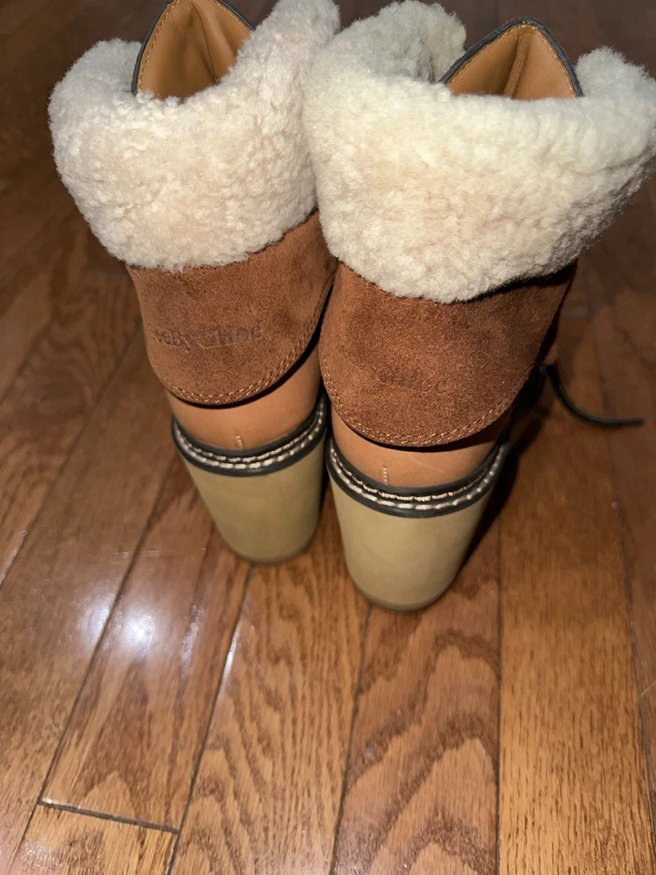 Bota de senderismo See By Chloé para mujer Eileen gamuza piel de oveja talla 35 UE (precio de venta sugerido por el fabricante $460) Foto 4 de 4