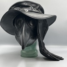 Plague Doctor 3pc Set Mask Wide Hat Gloves Halloween Steampunk Cosplay Costume