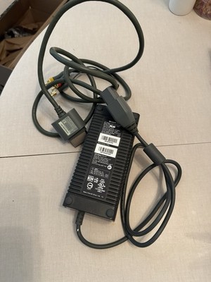 OEM Microsoft XBOX 360 Power Supply AC Adapter PB-2151-03MX and AV Cable F3B9