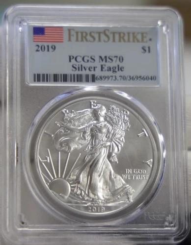 2019 US Silver Eagle $1 PCGS MS70 First Strike