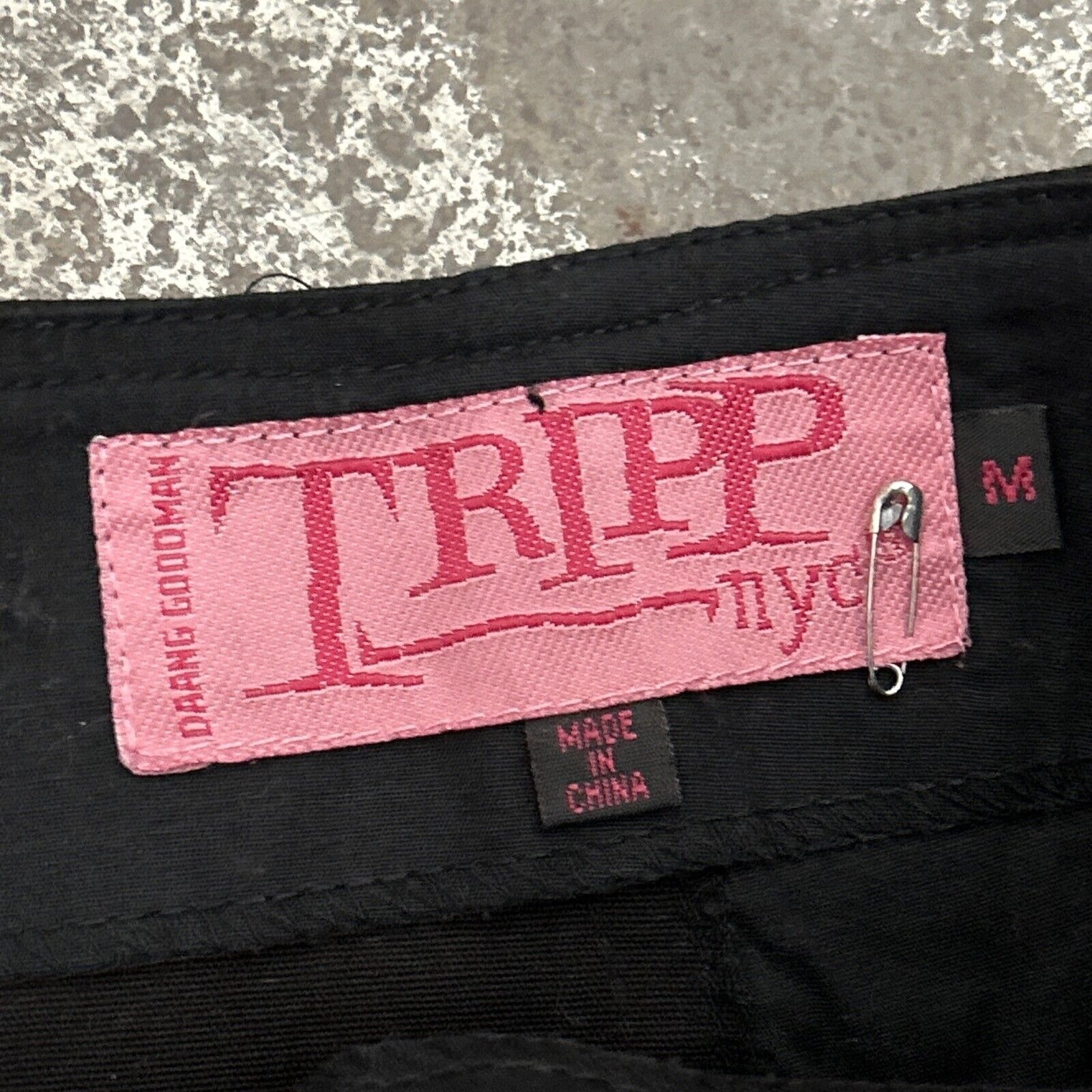 Tripp NYC VINTAGE Black Lace Mini Skirt  M RARE 4Strap Garter Suspender Belt Y2K image 10