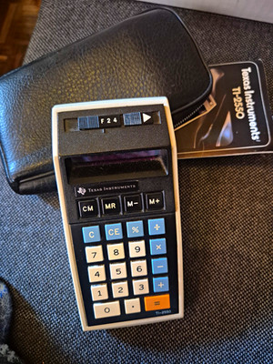 Texas Instruments TI-2550 Vintage Taschenrechner mit Etui & Anleitung