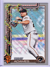 2025 Topps Holiday Willy Adames H110 Holiday Silver Glitter San Francisco Giants