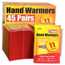 Hand Warmers - Up to 11 Hours of Heat, Super Long Lasting - Easy, All 45 Pairs