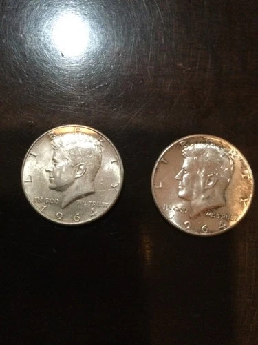 Two 1964 Silver Kennedy Half Dollars Buy it Now