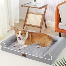 Orthopedic Dog Beds for Small Medium Dogs,Waterproof M 28x23x6.5 Inches Grey