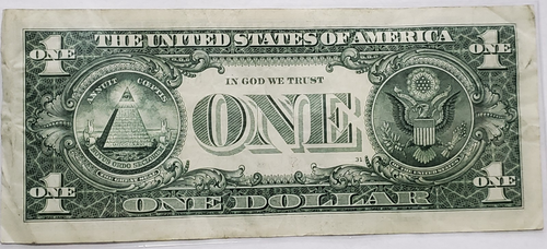 $1 Bill Serial Number REVERSE Tombstone Double Years 1841 1944 - K 14814491 A - Picture 3 of 3