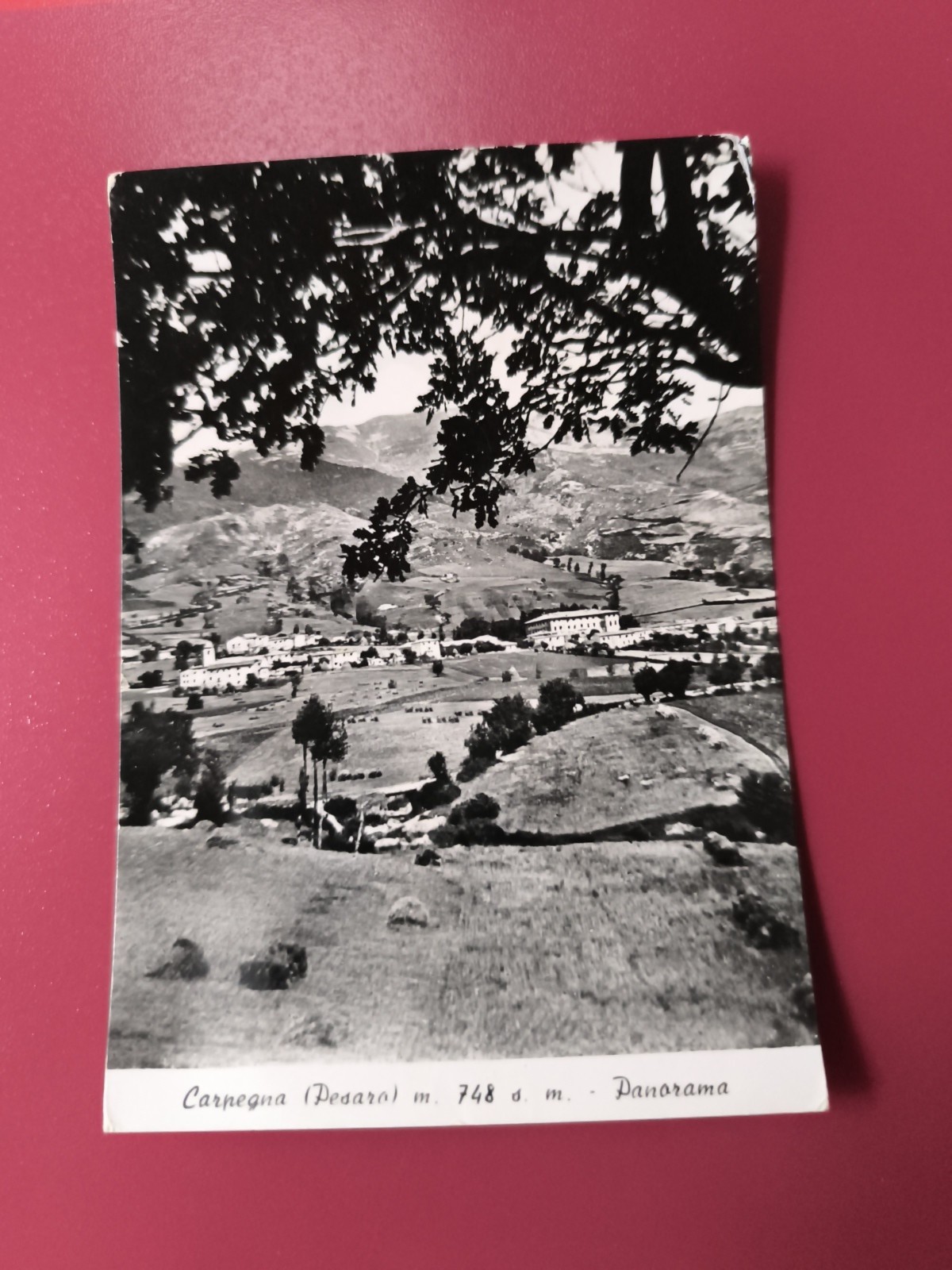 CARPEGNA PESARO M. 748 PANORAMA - CARTOLINA BIANCO E NERO - ANSICHTSKARTE