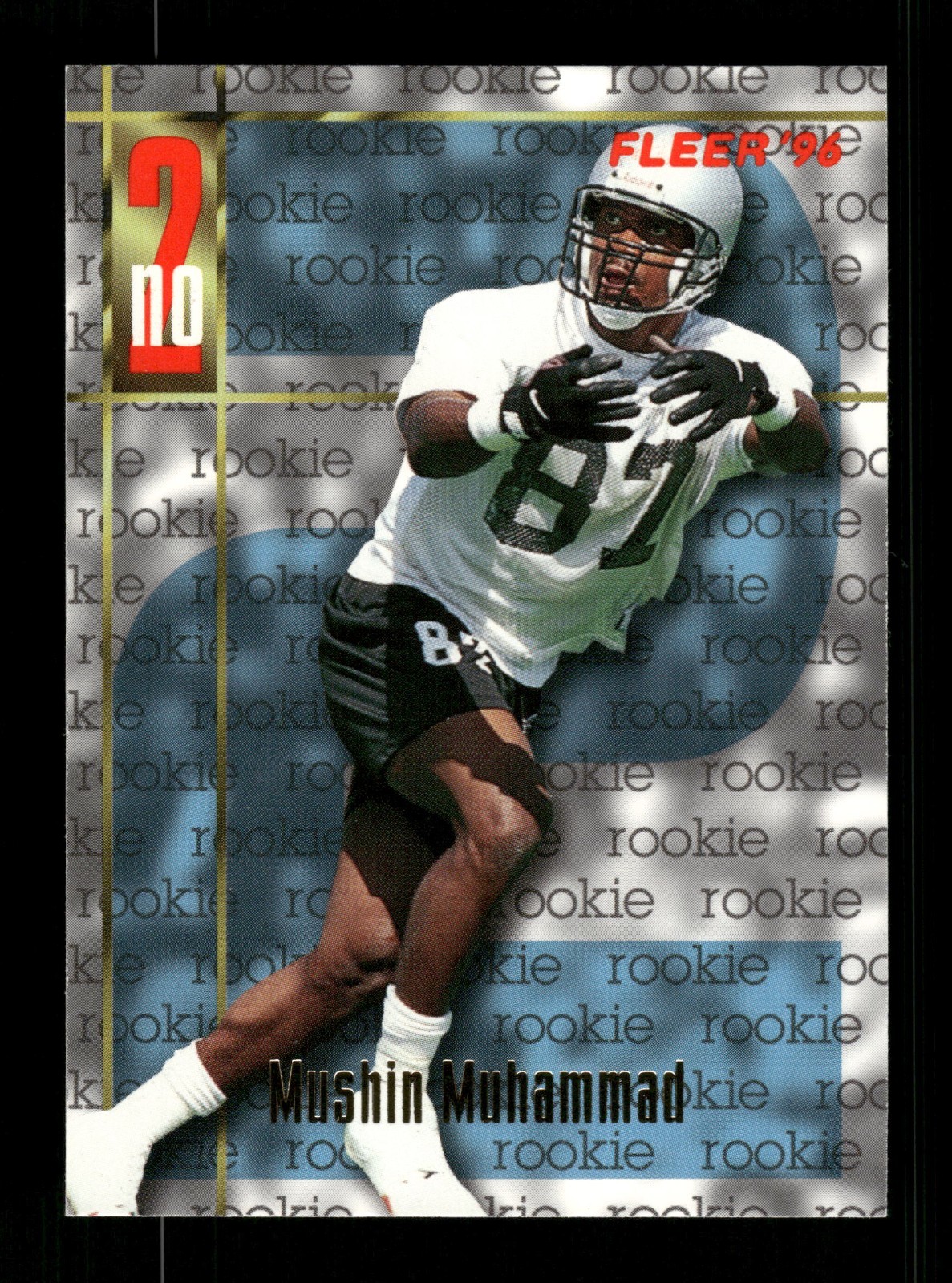 1996 Fleer #172 - Muhsin Muhammad Name spelled "Mushin" (RC)