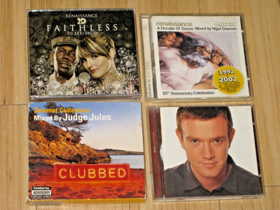 Faithless Renaissance 3D, Nigel Dawson Decade Dance Headliners Tall 4 CD Albums